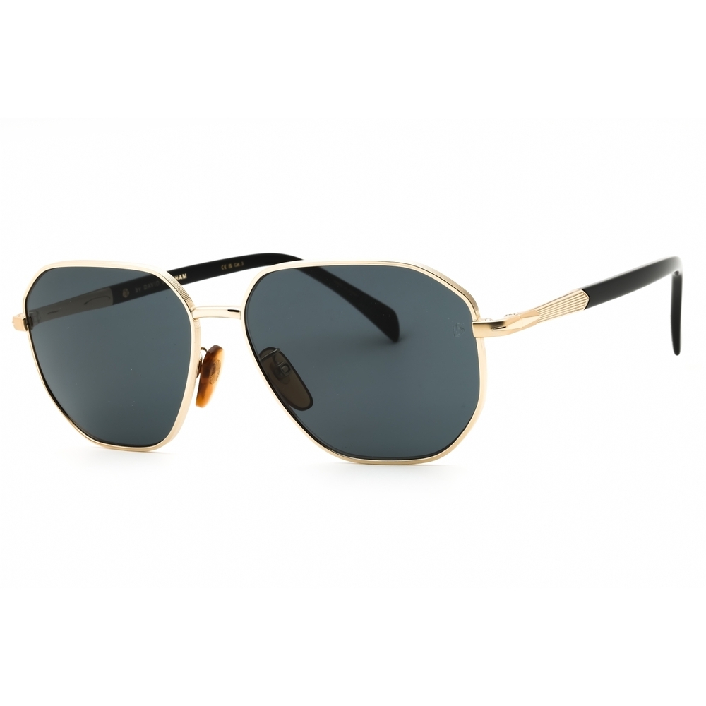 NWT David Beckham DB 1132/F/S-0RHL IR Black Oval 60mm Sunglasses